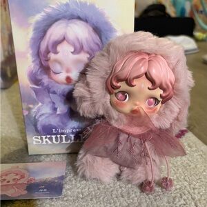 Skullpanda Pink Fluffy Keychain 💯% Authentic Guaranteed